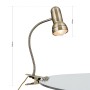 Antike Klemmleuchte mit flexiblem Schwanenhals, E27, auf Tisch geklemmt. Industrial Chic Innenleuchte für gezieltes Licht.