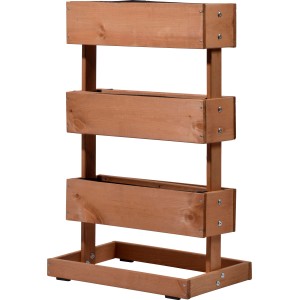 Hochbeet aus Kiefernholz mit 3 Pflanzkästen für Garten, Balkon oder Terrasse.