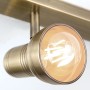 Detailaufnahme: Orion Strahler Wilhelm, 3-flammig, antik. Spot mit E27 Fassung.