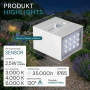 LUXULA Solar Wandleuchte 300lm 3000- 6000K Warm- Kaltweiß Bewegungsmelder PIR Sensor Drehbare Hauswandleuchte Weiß_2