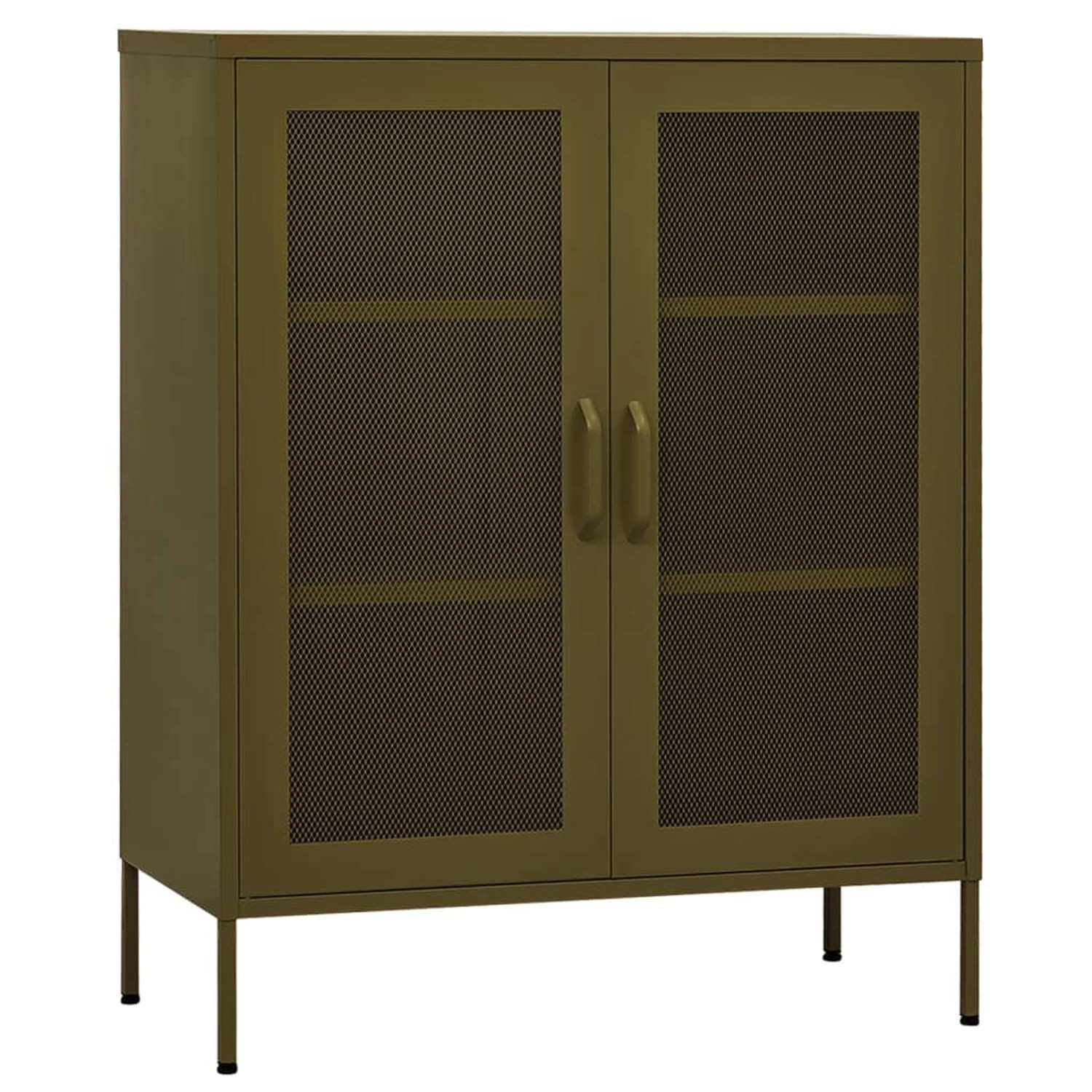 vidaXL Lagerschrank Olivgrün 80x35x101,5 cm Stahl Modell 4 günstig online kaufen