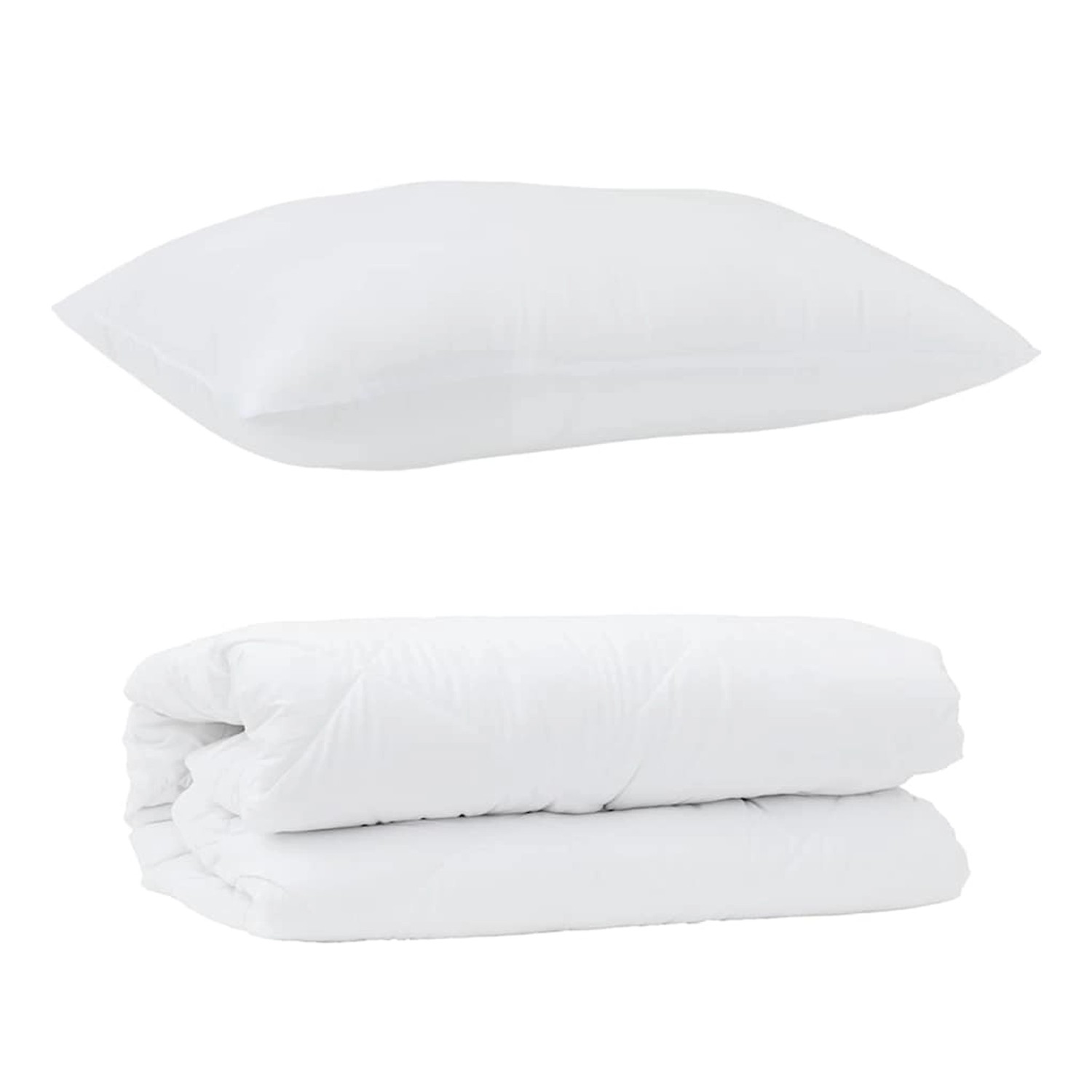 vidaXL Bettdecken Set mit Kissen 2-Tlg Weiß Mikrofaser 3376852 günstig online kaufen