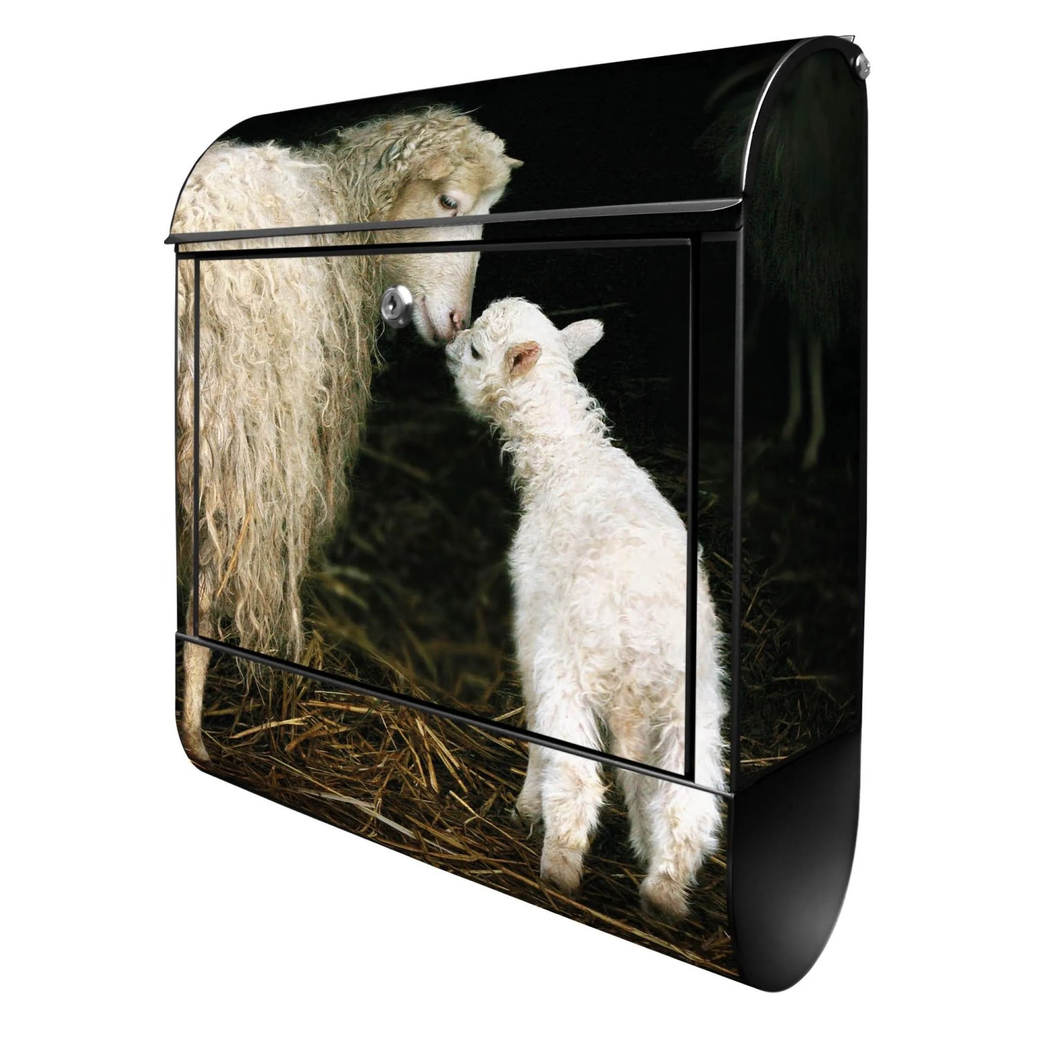 Banjado Design Briefkasten Schwarz Pulverbeschichtet 39x47x14cm 2 Schlüssel günstig online kaufen