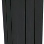 Anthrazitfarbener WPC-Pfosten 240 cm mit Kappe und Pfostenanker für Zaunbau & Sichtschutz.