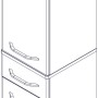 Fackelmann Bad-Hochschrank Milano Asteiche, schmaler Schrank mit Schublade und Griffleisten.