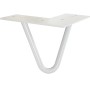 Wagner Möbelbein Hairpin, 100 mm, Light Grey, aus Stahl mit Anschraubplatte.