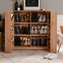 Furn.Design Schuhschrank Eiche Artisan 100 x 110 cm 2-türig 12 Fächer Logu_4