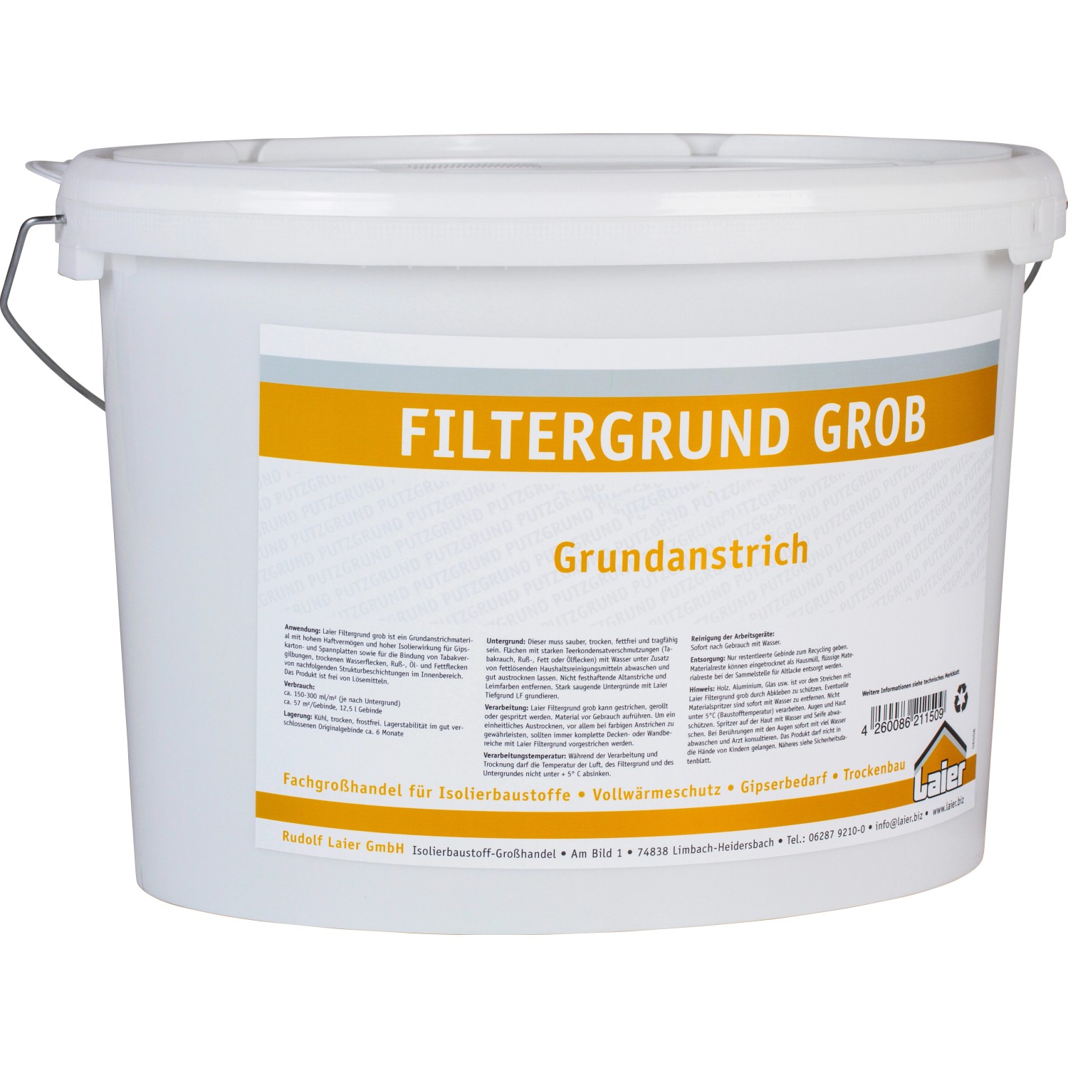 Laier Filtergrund Grob Weiß 15 kg