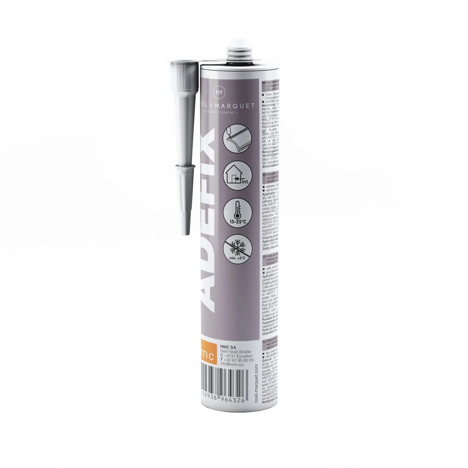 NOEL & MARQUET NMC ADEFIX Montagekleber für Stuckprofile Acrylkleber Spachtelkleber 310 ml Weiß