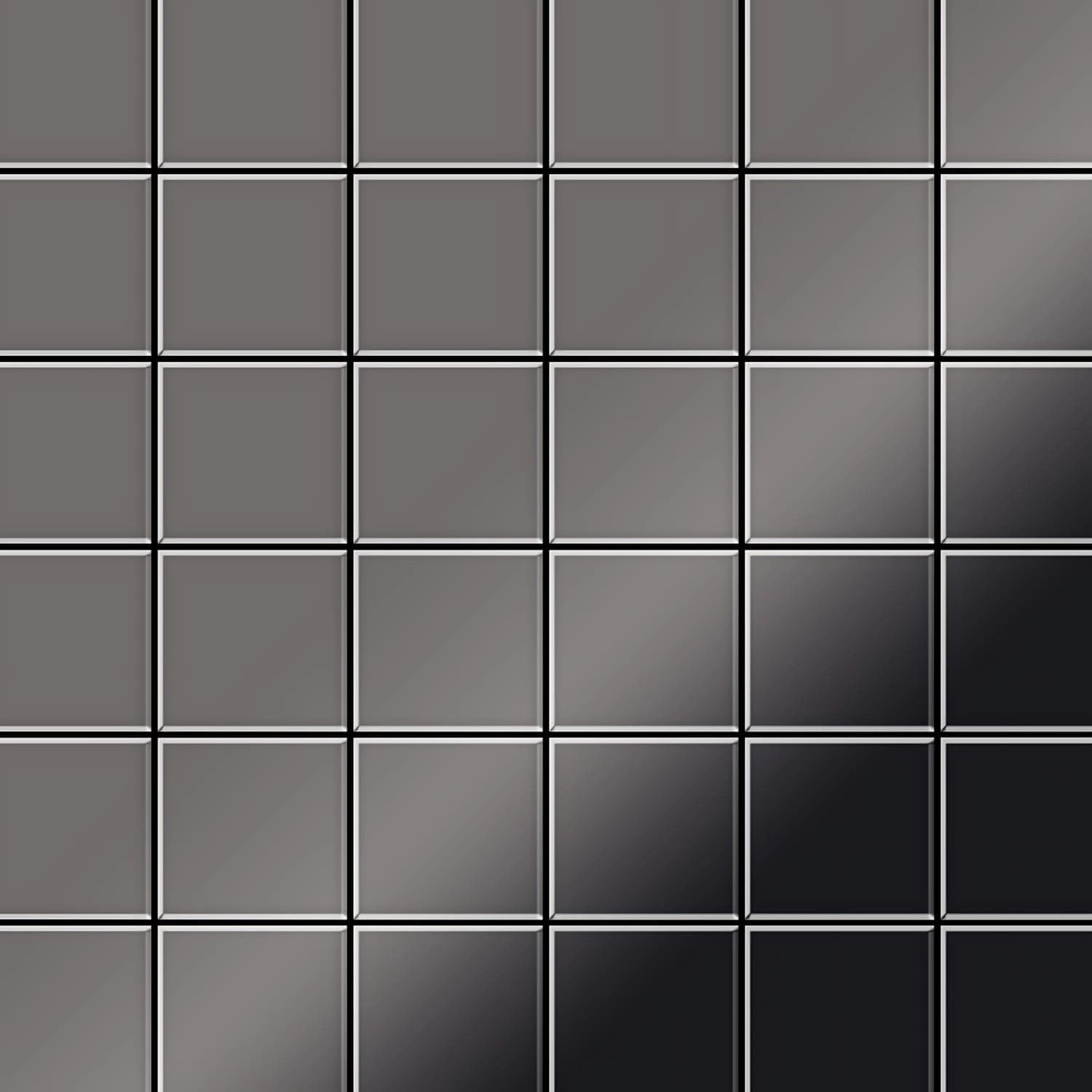 ALLOY Mosaik Fliese Massiv Metall Titan Hochglanz Dunkelgrau 1,6mm Cinquant günstig online kaufen