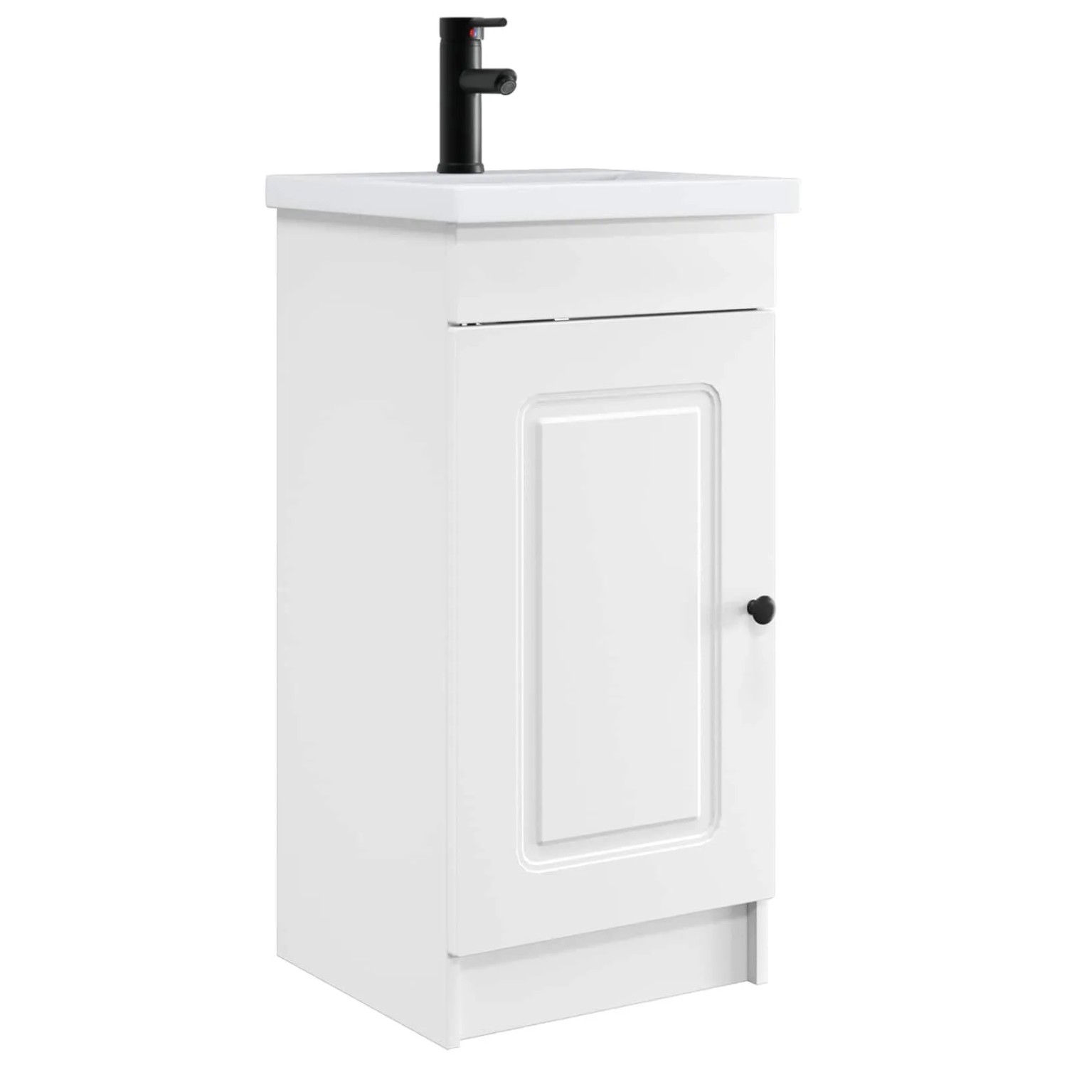 vidaXL Badezimmerschrank mit Waschbecken Weiß 42 x 40 x 84,5 cm 889994