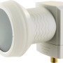 Schwaiger Single LNB in Hellgrau, hitzebeständig für SAT-Anlagen.
