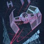Komar Star Wars Fototapete mit TIE-Fighter auf Betonwand, 200x280 cm.