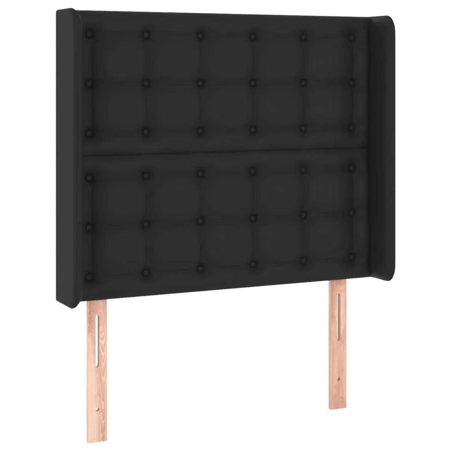 vidaXL LED Kopfteil Schwarz 103x16x118/128 cm Kunstleder 3124132