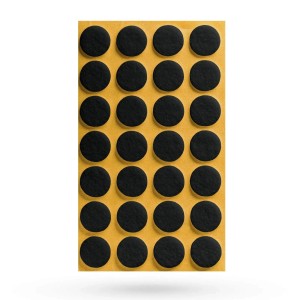 SOTECH Filzgleiter Ø20 x 3 mm Selbstklebend Schwarz