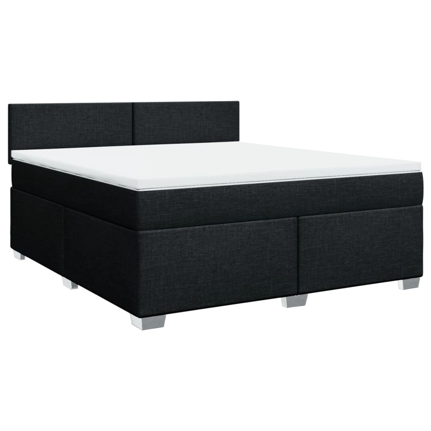 vidaXL Boxspringbett mit Matratze Schwarz 180x200 cm Stoff 3285962 günstig online kaufen