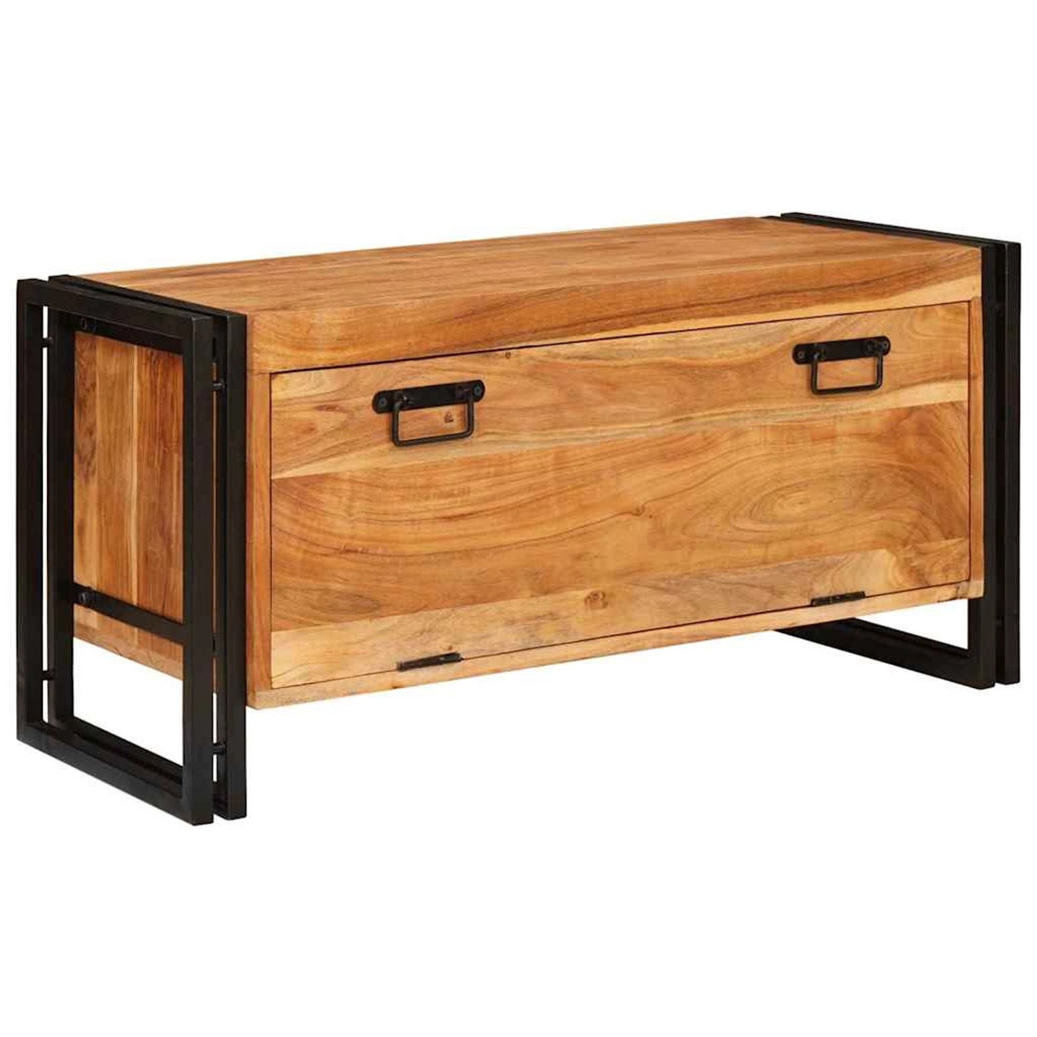 vidaXL Schuhschrank mit Regal Braun 90 x 38 x 45 cm Massivholz Akazie 40167 günstig online kaufen