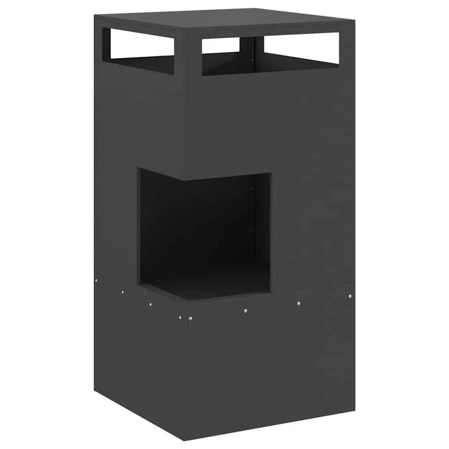 vidaXL Feuerstelle Schwarz 50 x 50 x 100 cm Stahl 858932