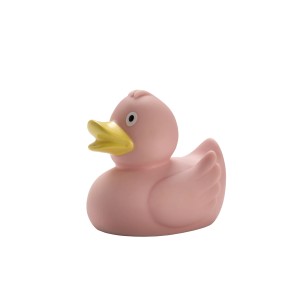 Nelke-farbene See.Mann.Garn Badeente Nanni aus Vinyl, 6x7,3x8,1 cm.