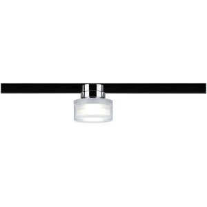 Urail LED-Spot Topa Dot, 5,2W, Chrom/Klar/Satin, für Schienensysteme. Neutralweißes Licht.