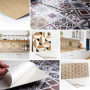 Tulup PVC Fliesen, selbstklebend, 9er Set mit verschiedenen Designs und Mustern.