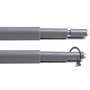 SOTECH Türdämpfer Push To Open Grau mit Gummispitze