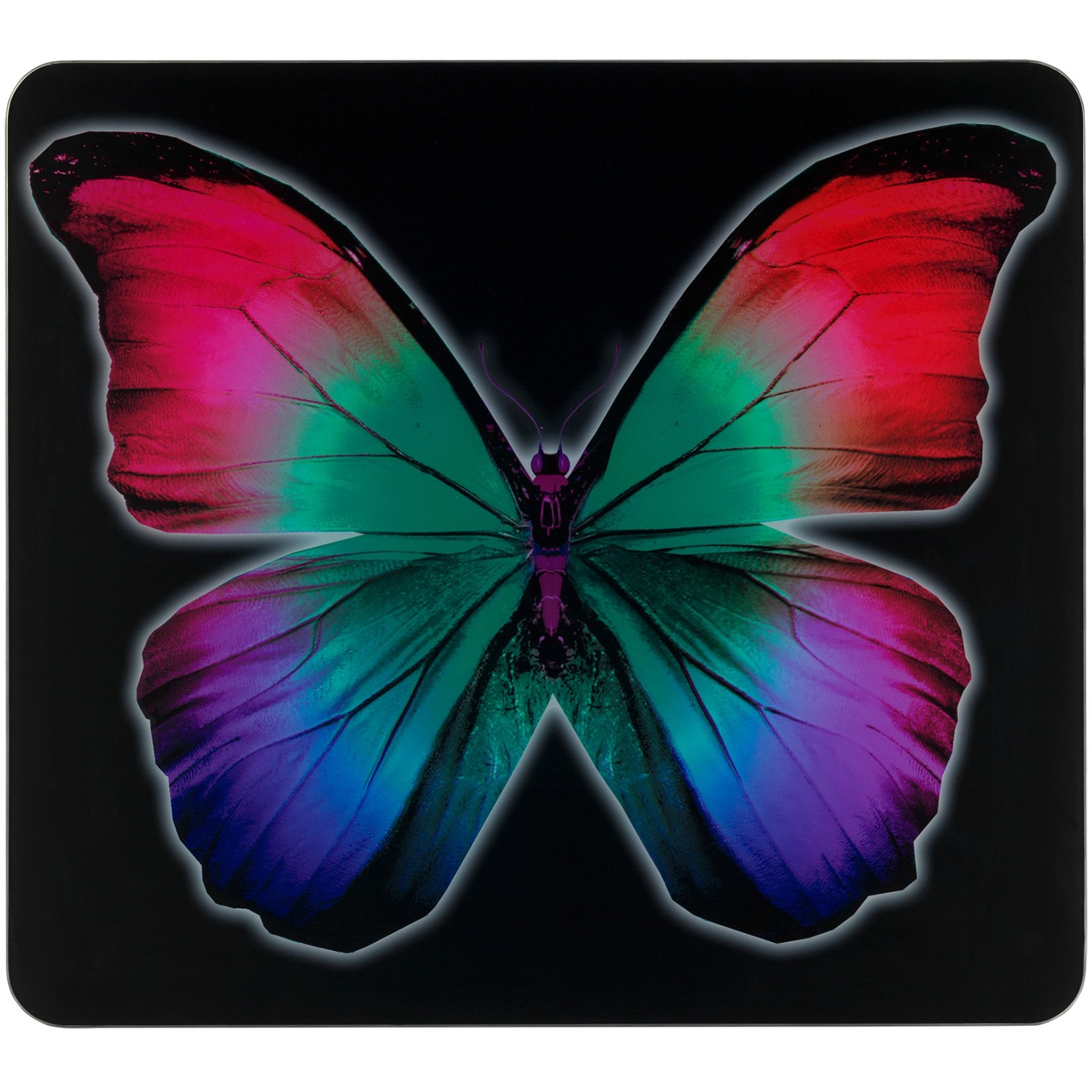 Wenko Multi-Platte Butterfly by Night für Glaskeramik Kochfelder Mehrfarbig