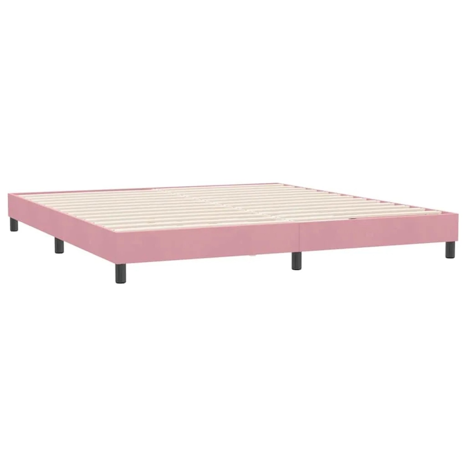vidaXL Bettgestell Ohne Matratze Rosa 180x210 cm Samt 4101372 günstig online kaufen