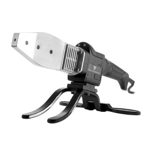 STAHLWERK Muffenschweißgerät PW-800 ST auf Stativ, ein Kunststoffschweißgerät zum Verschweißen von Kunststoffrohren.