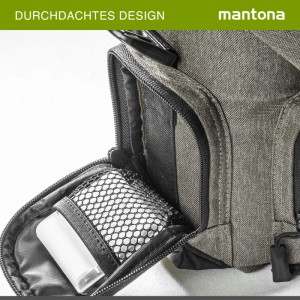 Mantona Premium Kameratasche Taupe