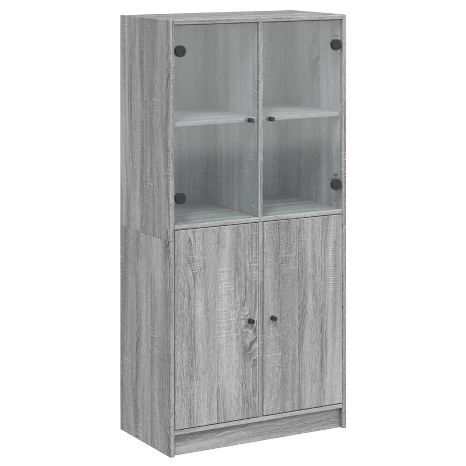vidaXL Highboard mit Türen Grau Sonoma 68x37x142 cm Holzwerkstoff 3295869 günstig online kaufen