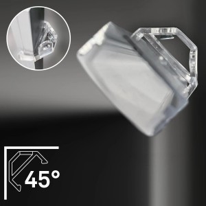 Briloner Eckadapter 4er-Set für LED-Aluminiumprofile zur Eckmontage im 45-Grad-Winkel.
