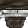 Detailaufnahme: Westinghouse Deckenventilator Welford mit Zugkette, Gehäuse in Bronze und Nickel.