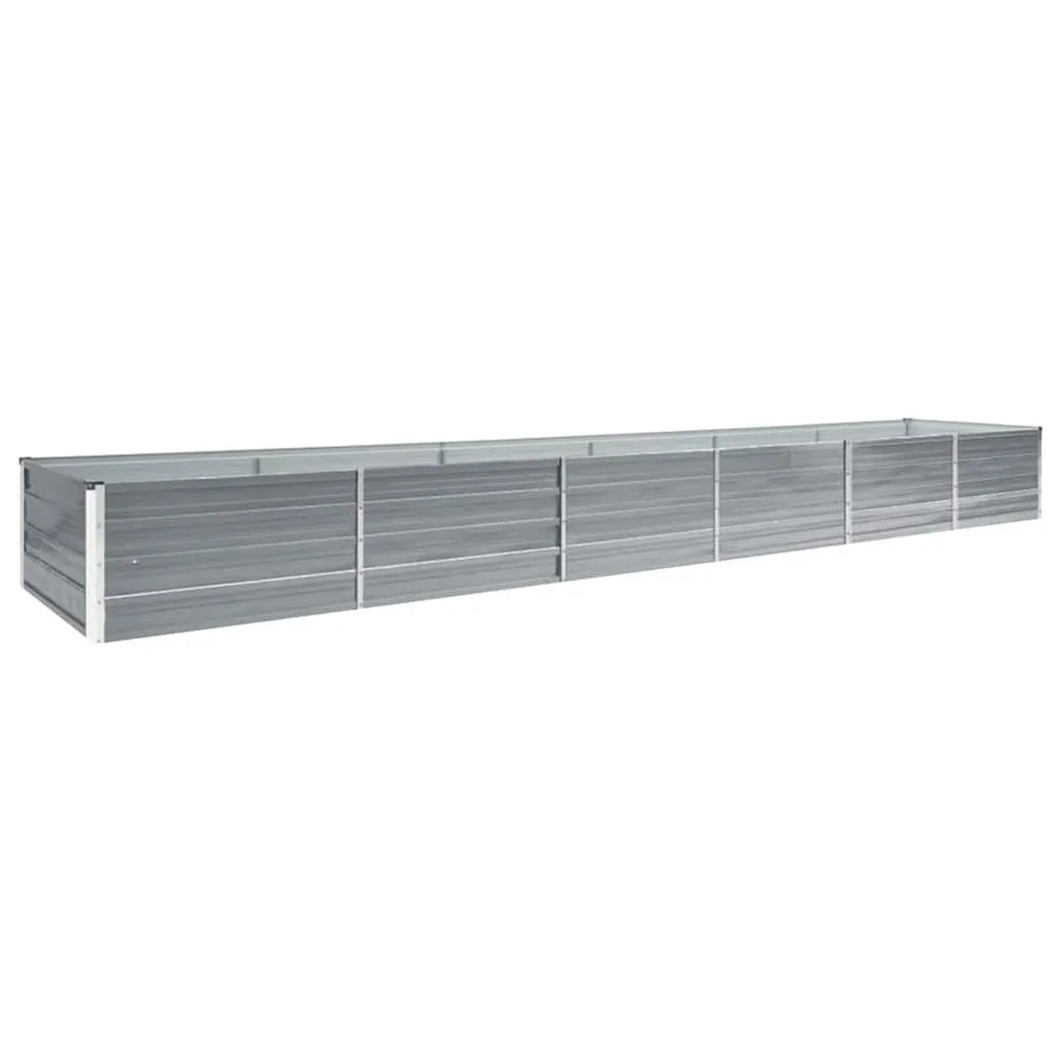 vidaXL Garten-Hochbeet Verzinkter Stahl 480x80x45 cm Grau 47064