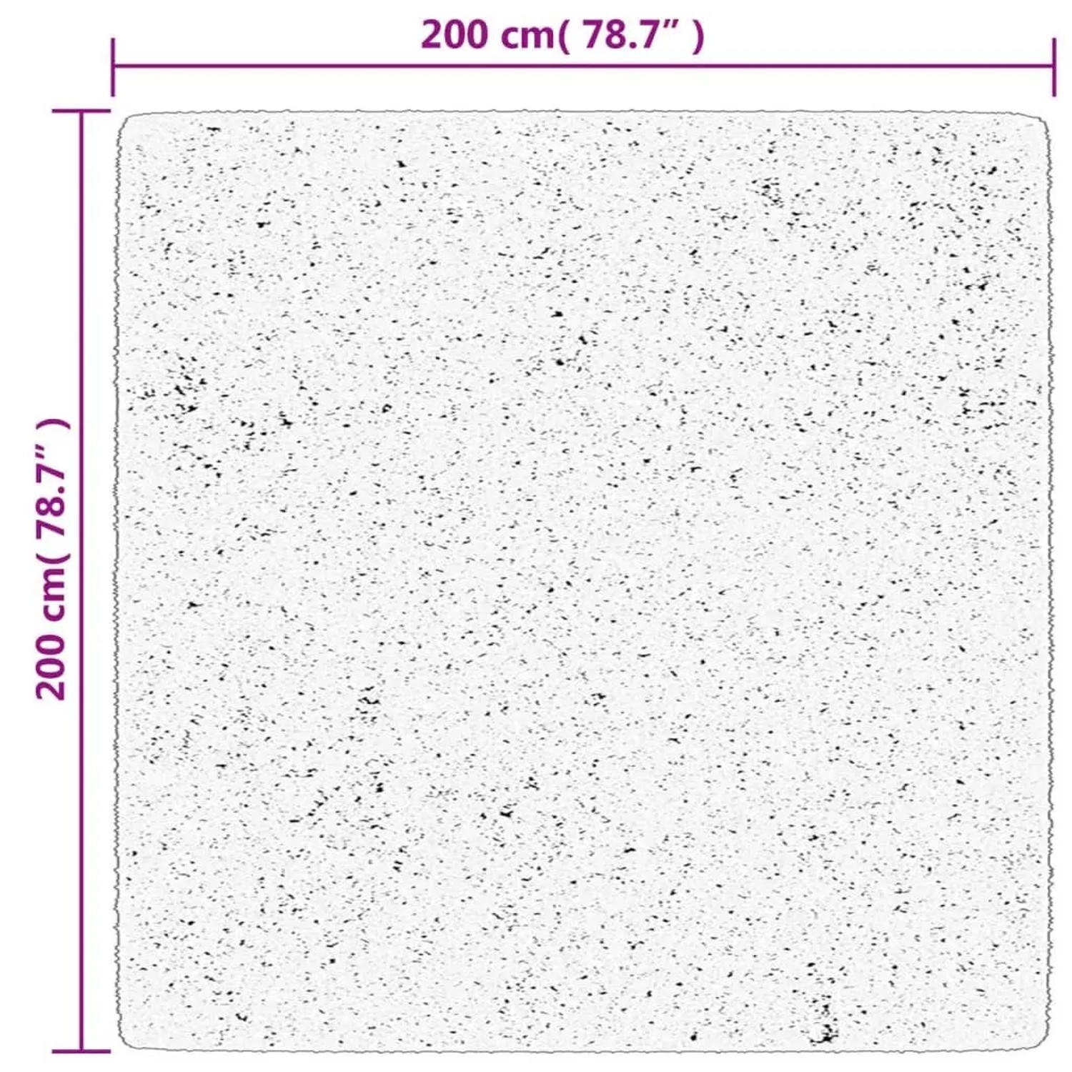 vidaXL Teppich HUARTE Kurzflor Weich und Waschbar Sandfarben 200x200cm 375061_10