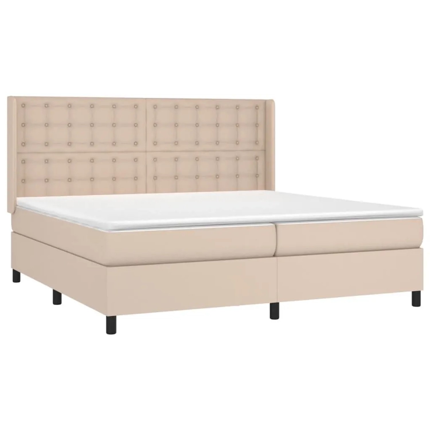 Thumbnail - vidaXL Boxspringbett Matratze Cappuccino-Braun 200x200cm Kunstleder 3132524