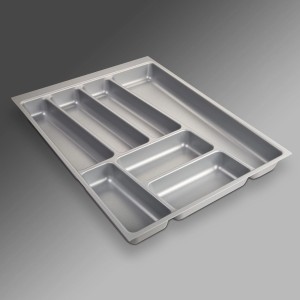 SOTECH ORGA-BOX II Besteckeinsatz 450 mm Höhe 45 mm Silbergrau Für Nobilia Schubladen