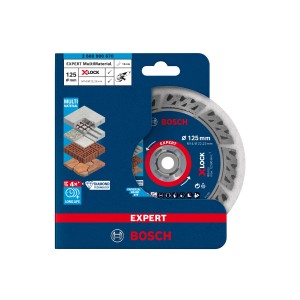 Bosch Expert Diamanttrennscheibe Multi Material, 125 mm, X-Lock. Zubehör für Winkelschleifer.