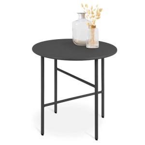 Bomoe Finn Beistelltisch ø 53x36cm Schwarz Metall