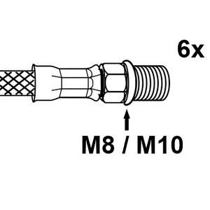Kirchhoff O-Ringe, Silikon, weiß, für Armaturenanschluss M8/M10, 6 Stück