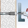 Abstandsmontagesystem Fischer Thermax 10/140 zur Befestigung in gedämmten Fassaden.