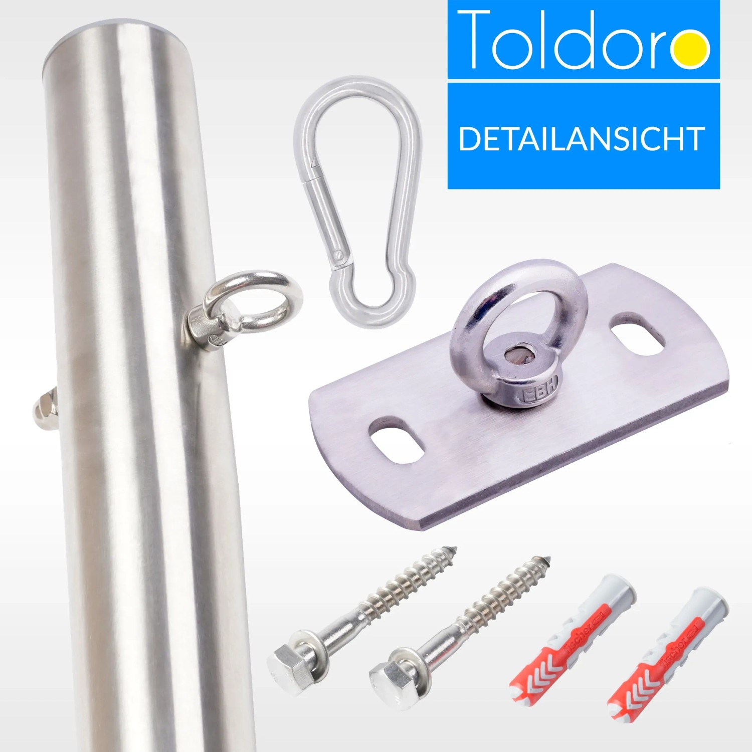 Hängematte Aufhängeset Aus Edelstahl - Wandhalterung Für Balkon & Terrasse Bis 250 Kg