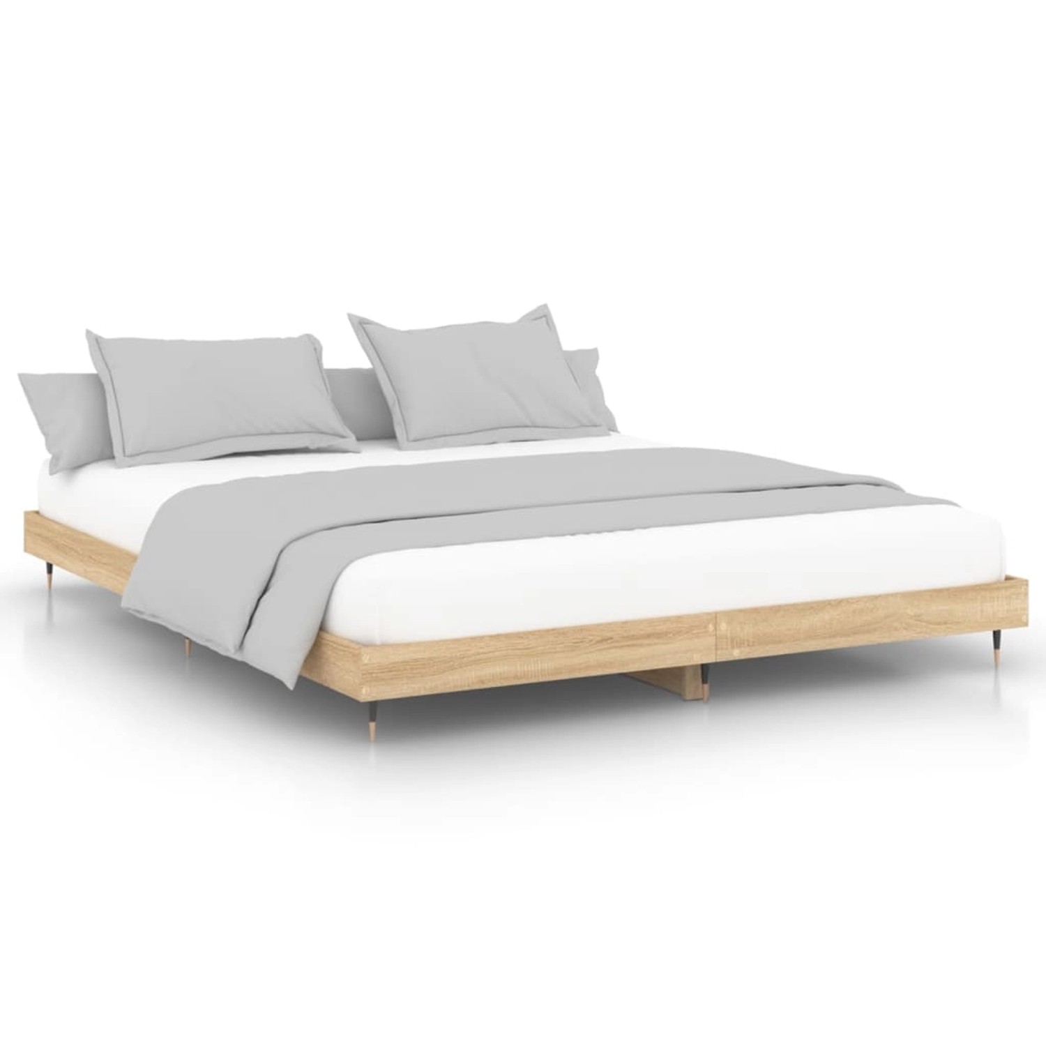 vidaXL Bettgestell ohne Matratze Sonoma-Eiche 180x200 cm Holzwerkstoff 8321 günstig online kaufen