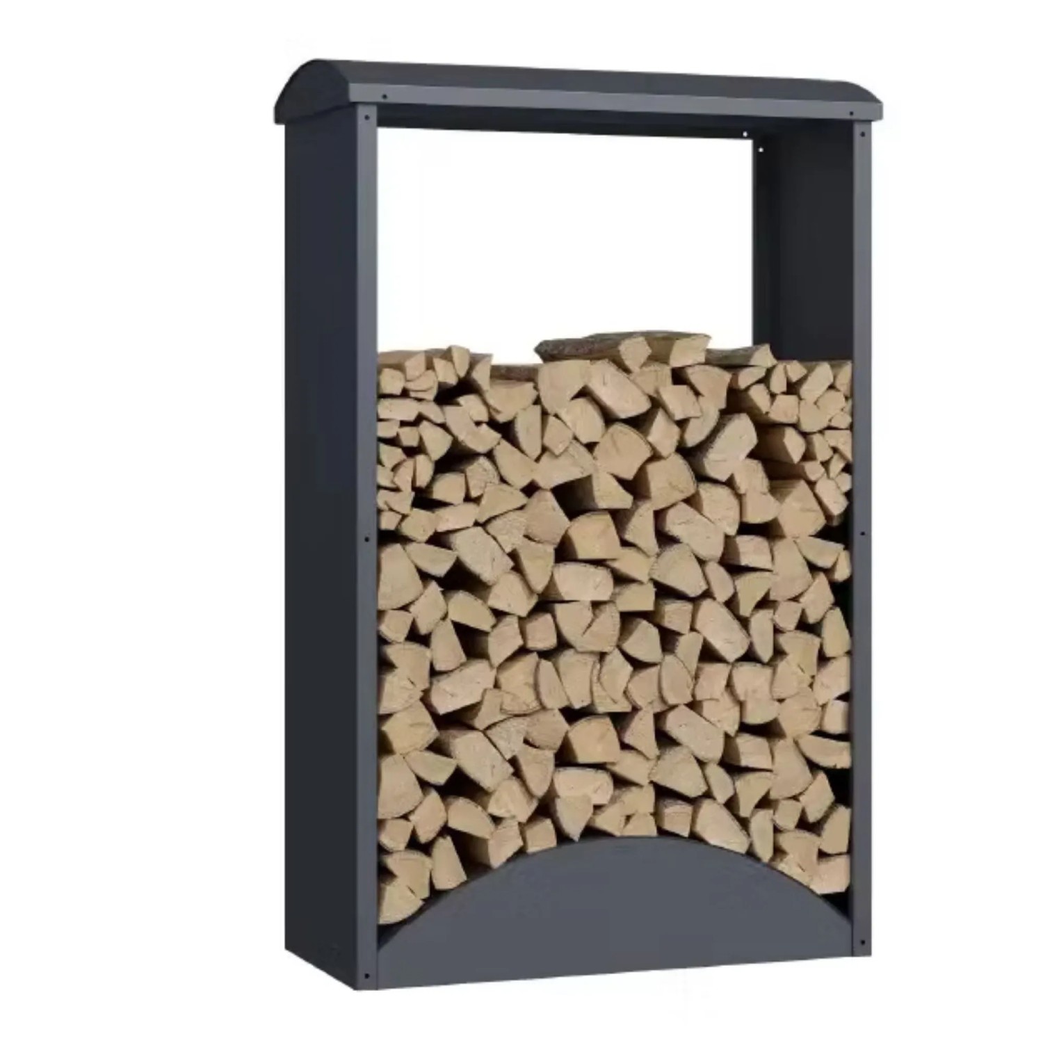 osoltus Brennholzregal Kaminholzregal Metall Anthrazit H 160 Cm B 98 Cm