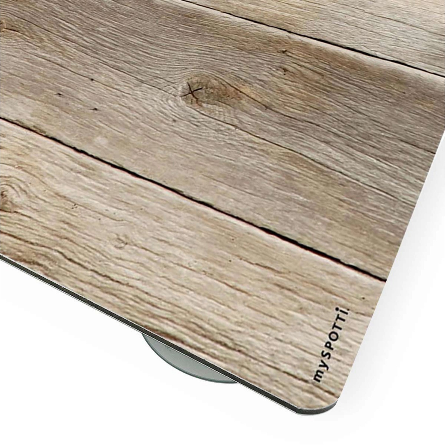 Myspotti Mini-Spritzschutzplatte in Holzoptik, 59x41 cm, für die Küche.