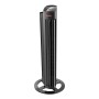 Schwarzer VORNADO Säulenventilator Tower M mit Fernbedienung.