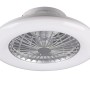 Weiße LED-Deckenleuchte Stralsund mit Ventilator, Ø 50 cm. Deckenleuchte mit Ventilator.