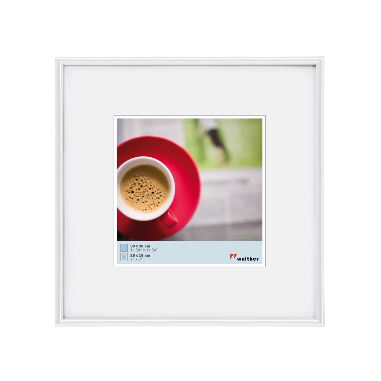 walther design Galeria Kunststoff Bilderrahmen  30x30 cm Weiss günstig online kaufen
