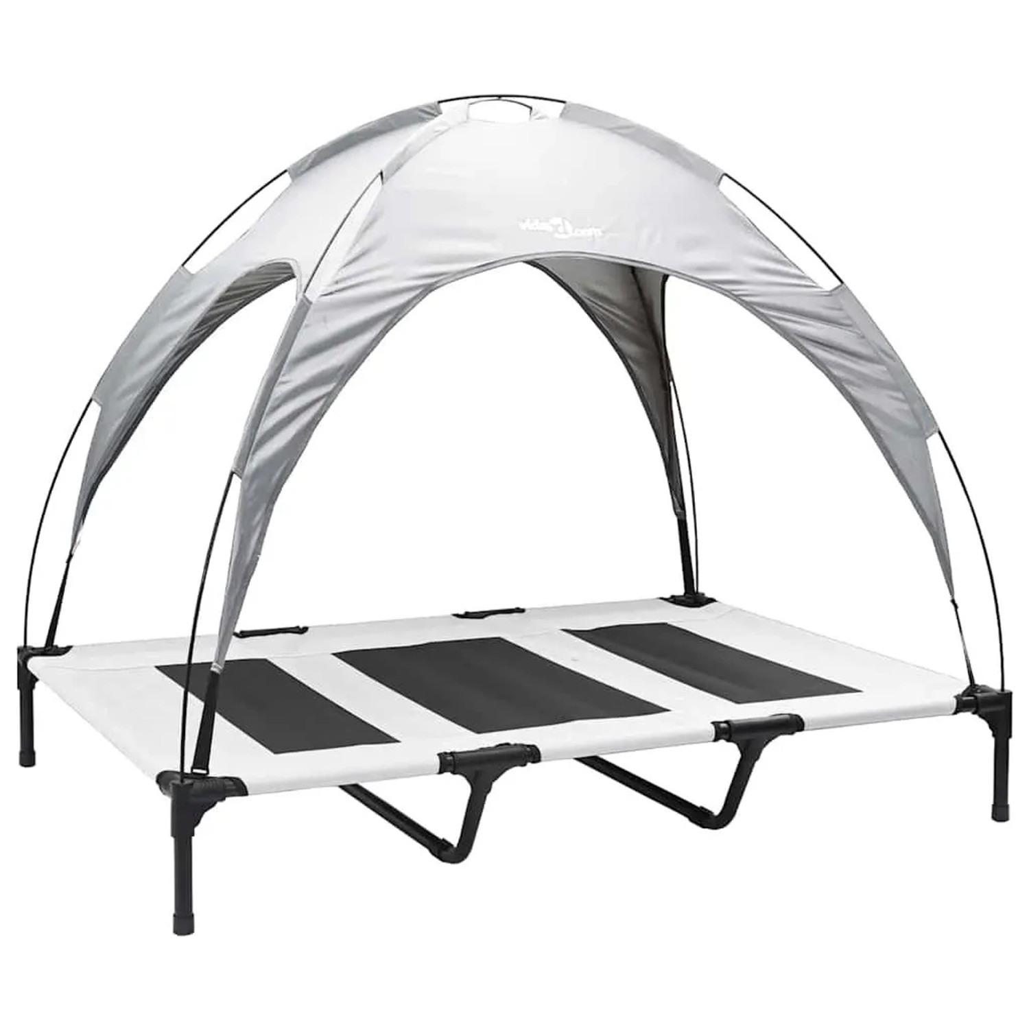 vidaXL Hundebett Silber Grau 122 x 93 x 106,5 cm Stahl 42008176