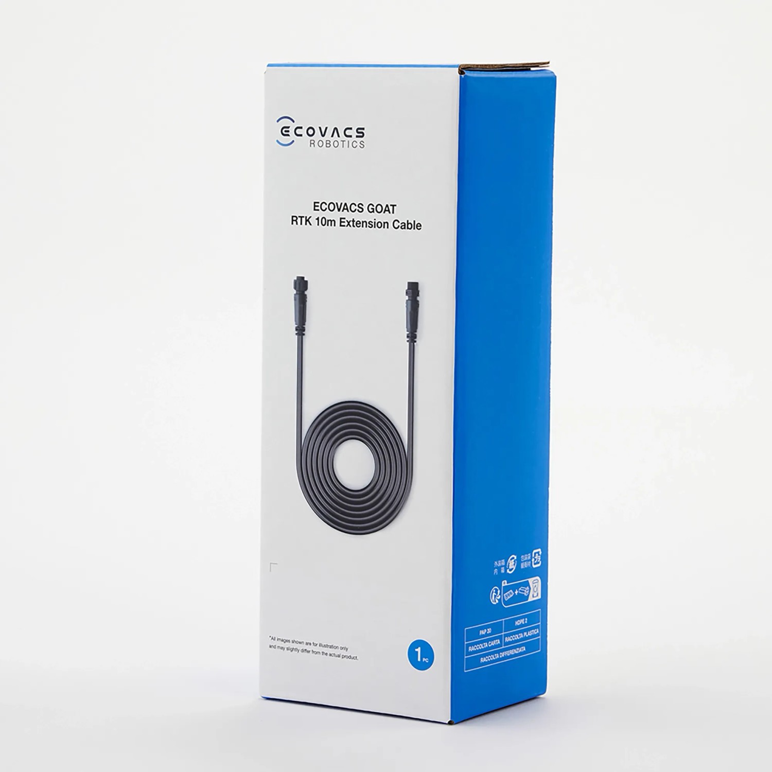 Ecovacs RTK-Stations-Verlängerungskabel, 10 m, für Goat A-/O-Familie in der Verpackung.